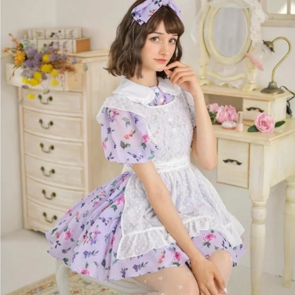 Vina of the valley first bloom lavender floral Lolita princess Easter dress